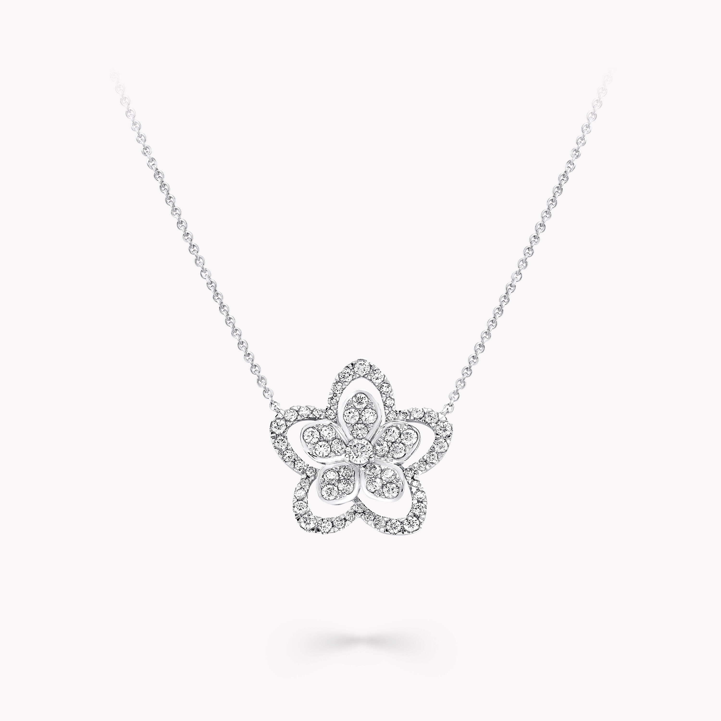 Wild Flower Large Diamond Pendant, white gold - Graff