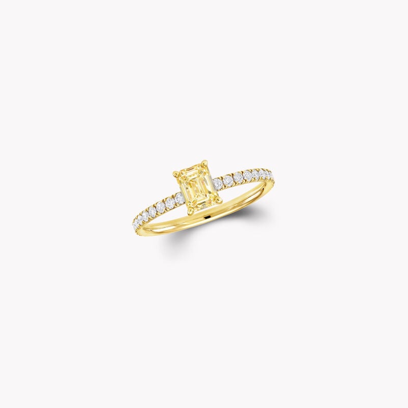 Foufou Emerald Yellow Diamond Ring