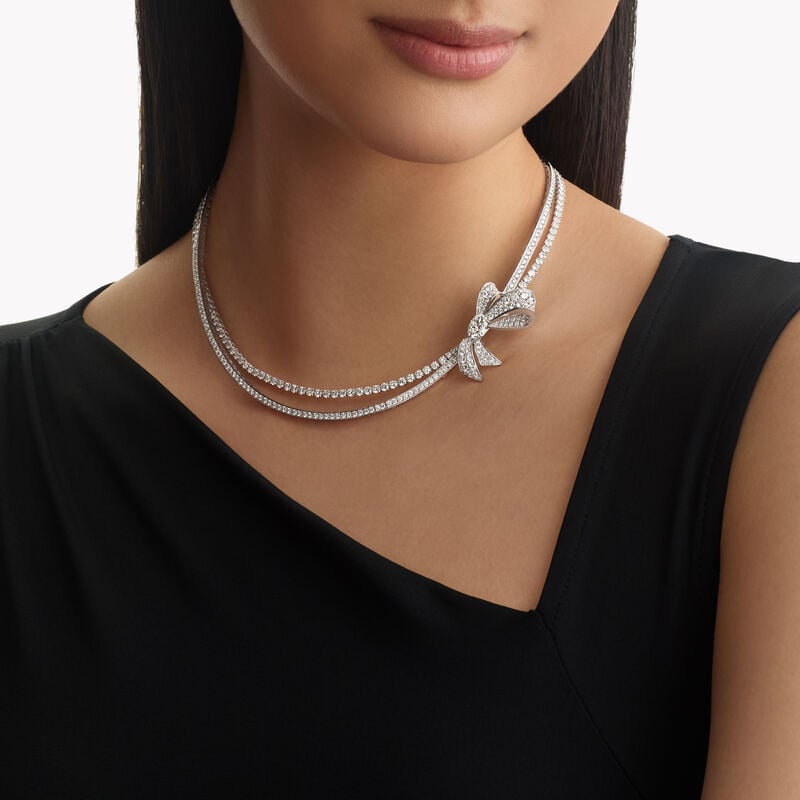 Tilda's Bow Diamond Necklace