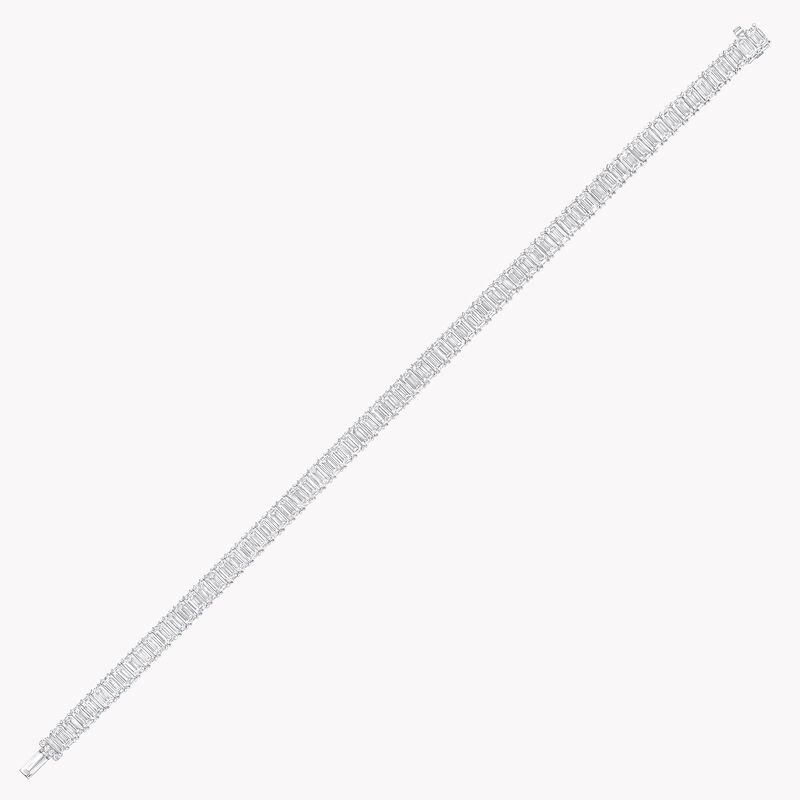 Emerald Cut Diamond Line Bracelet