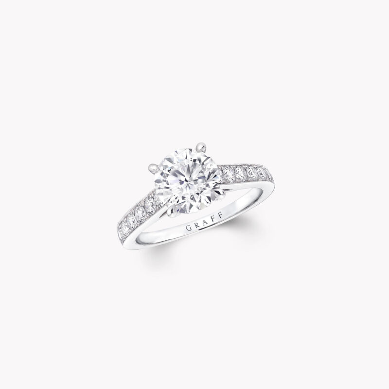 Bague de fian&ccedil;ailles ronde en diamants Flame