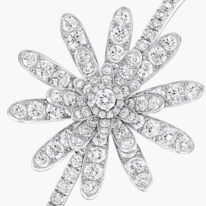 Large Wild Flower Diamond Bangle