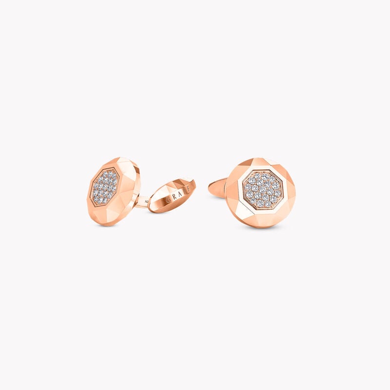 Faceted Diamond Cufflinks