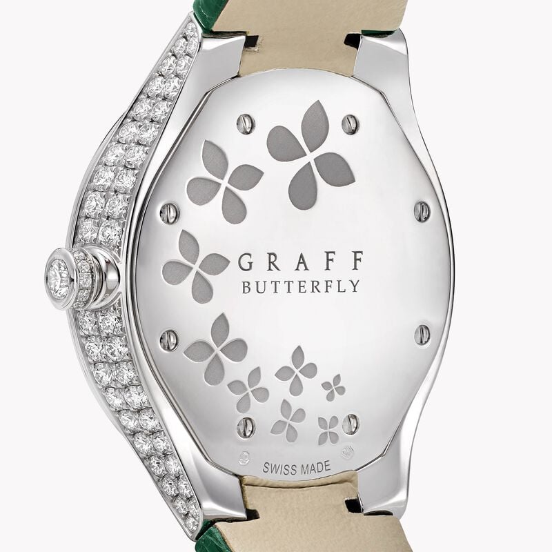 Classic Butterfly Diamond and Emerald Watch