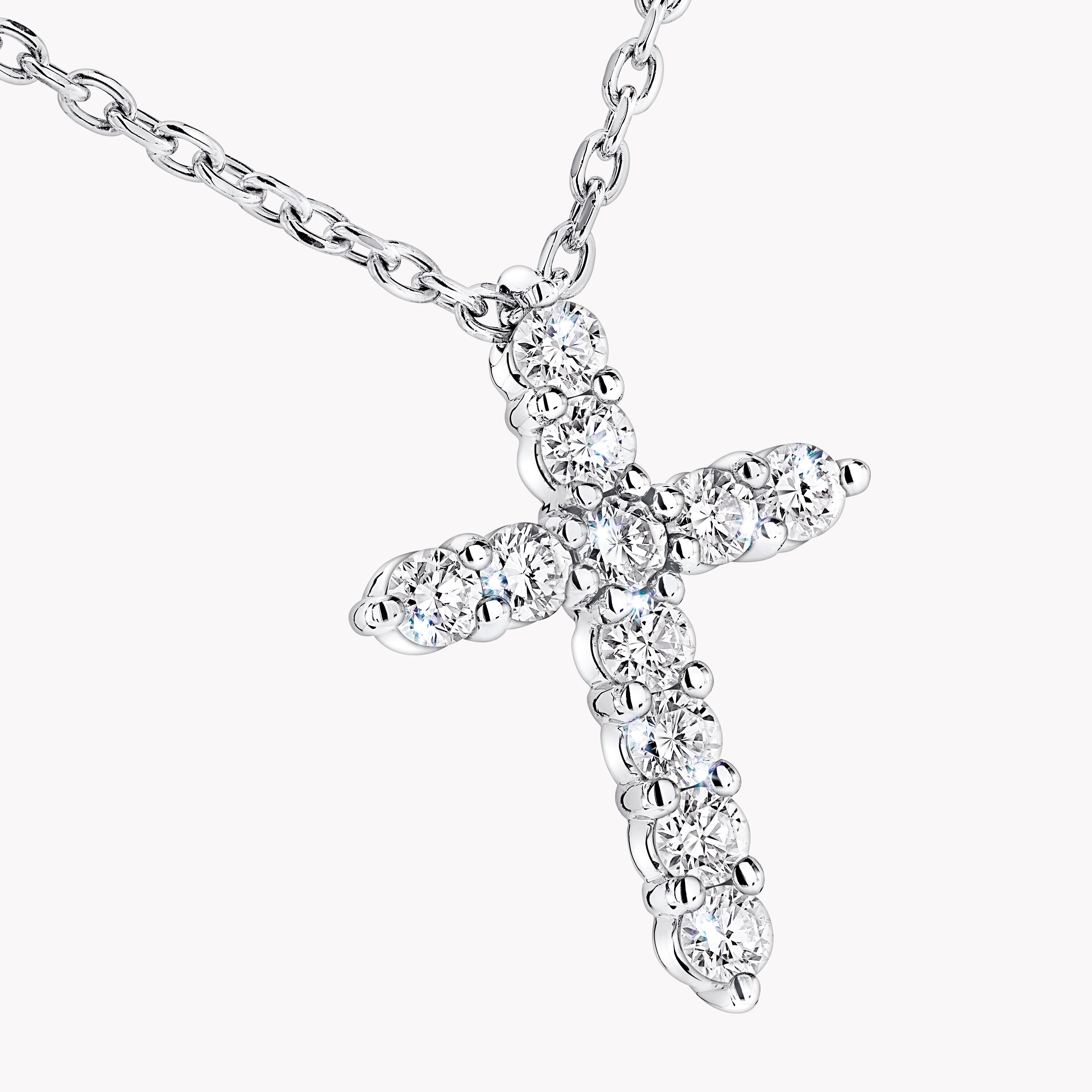 ラウンドダイヤモンド クロス プティペンダント, White Gold - Graff
