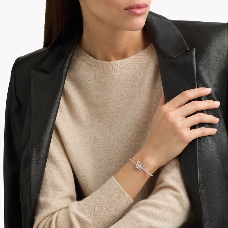 Butterfly Silhouette Diamond Bangle