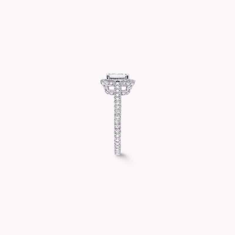 Bague de fian&ccedil;ailles en diamants taille &eacute;meraude Constellation