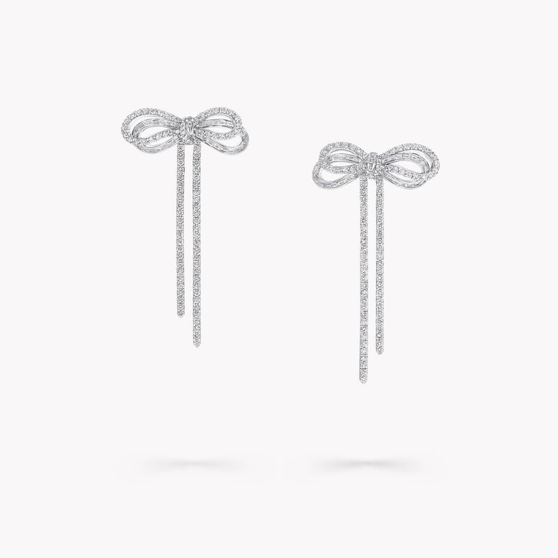 Tilda&rsquo;s Bow Diamond Double Strand Earrings