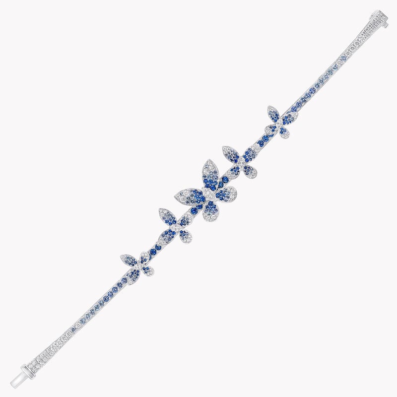 Butterfly Sapphire, Tourmaline and Diamond Bracelet