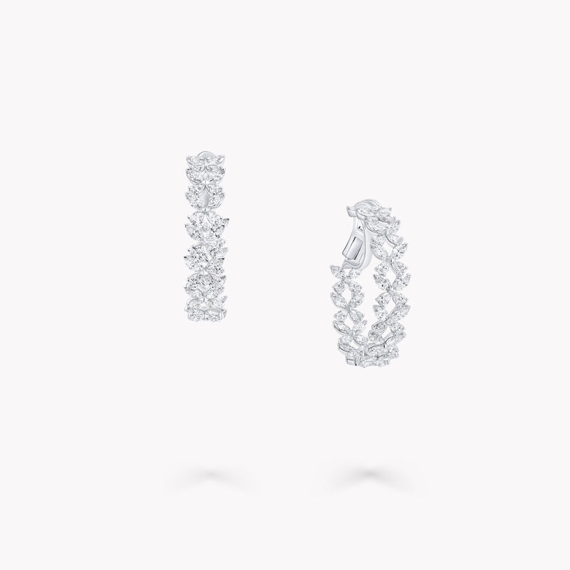 Classic Butterfly Diamond Hoop Earrings