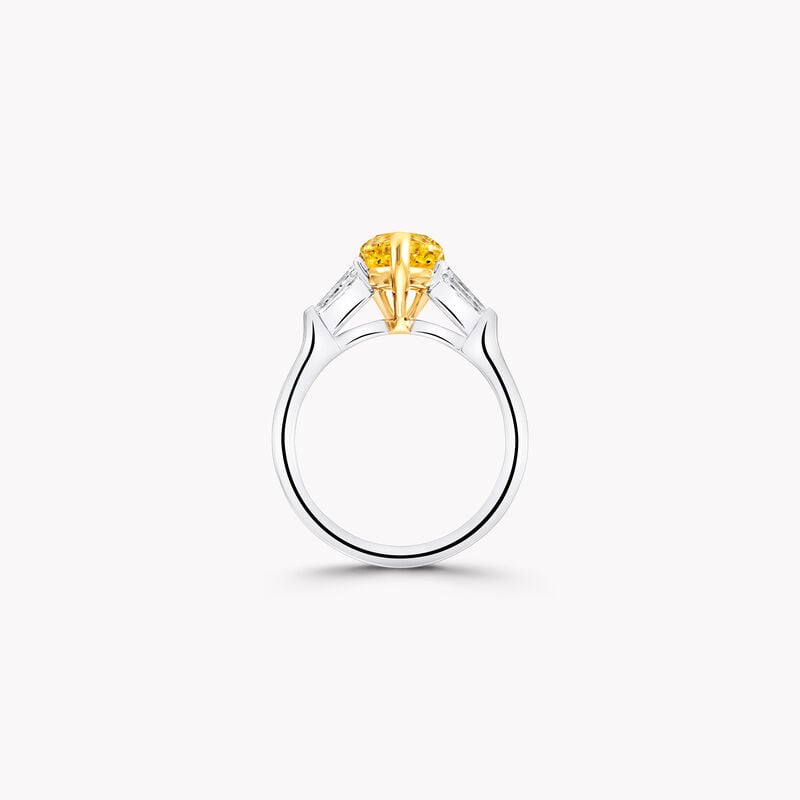 Promise Pear Shape Yellow Diamond Engagement Ring