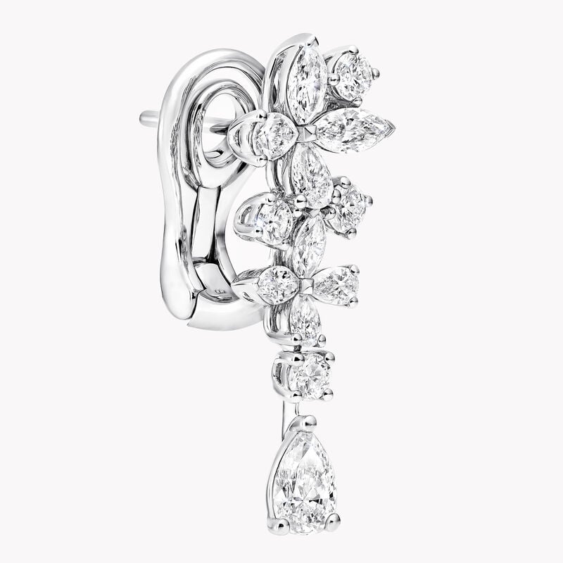 Classic Butterfly Diamond Drop Earrings