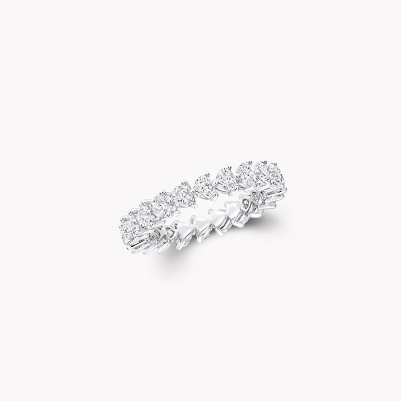 Heart Shape Diamond Wedding Band