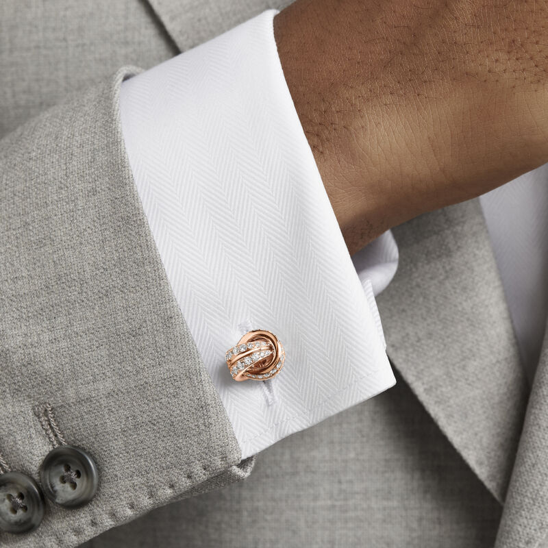 Love Knot Diamond Cufflinks