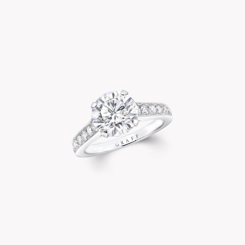 Bague de fian&ccedil;ailles ronde en diamants Flame