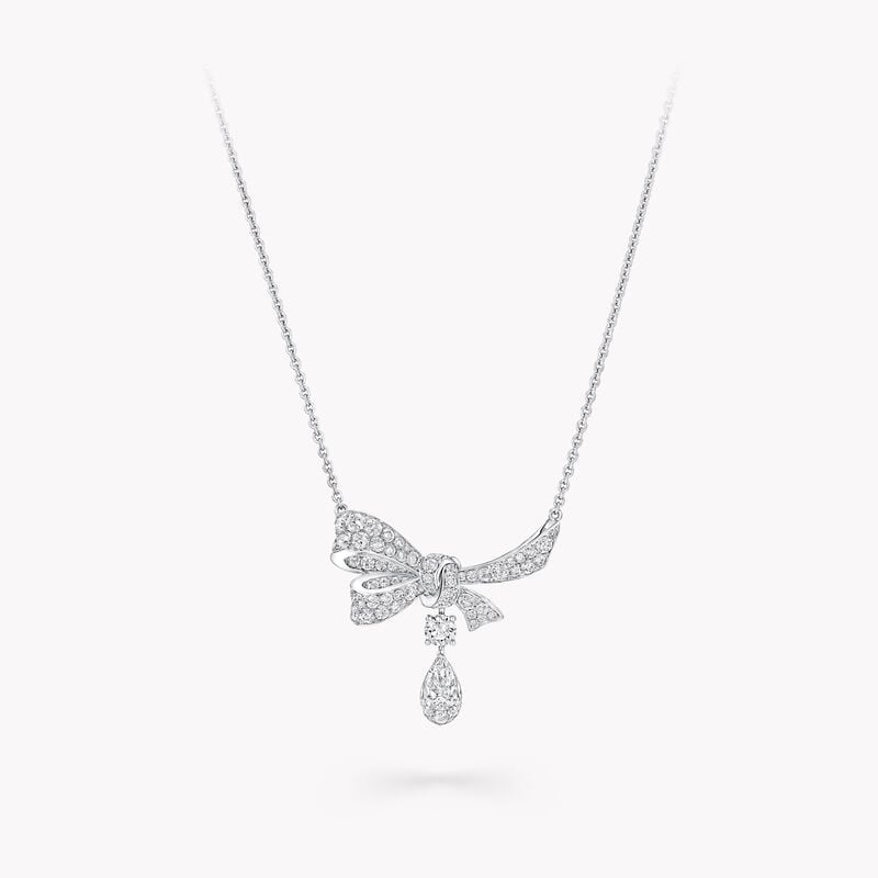 Tilda&rsquo;s Bow Diamond Drop Pendant
