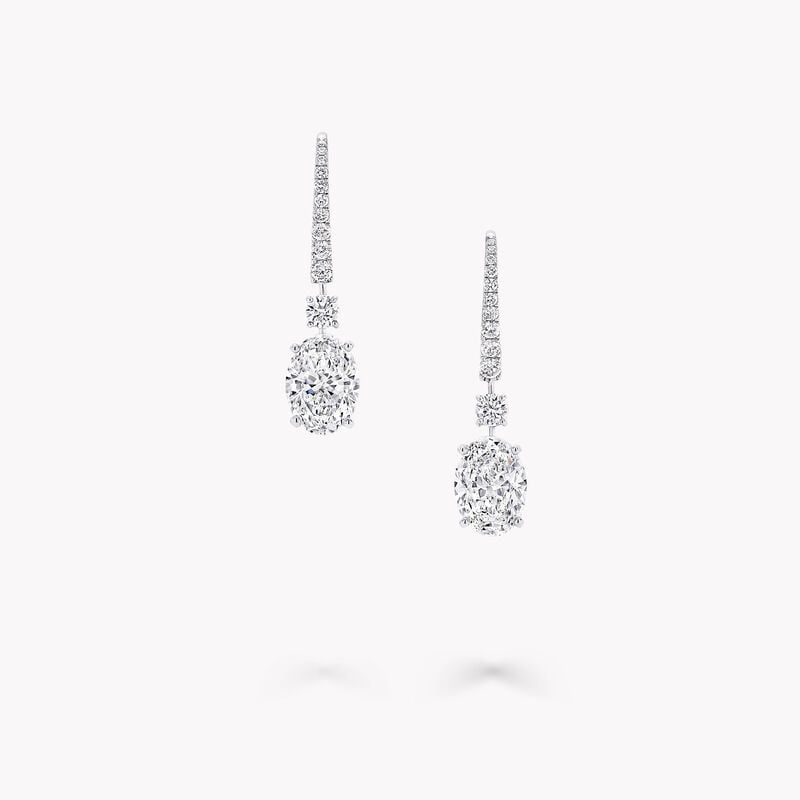 Oval Diamond Earrings