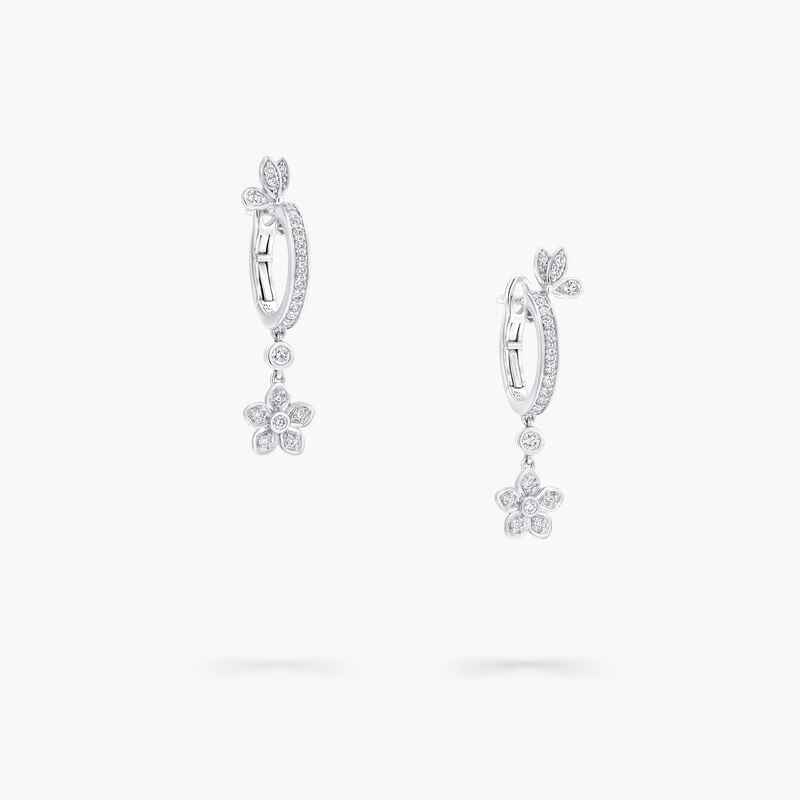 Butterfly Diamond Hoop Earrings