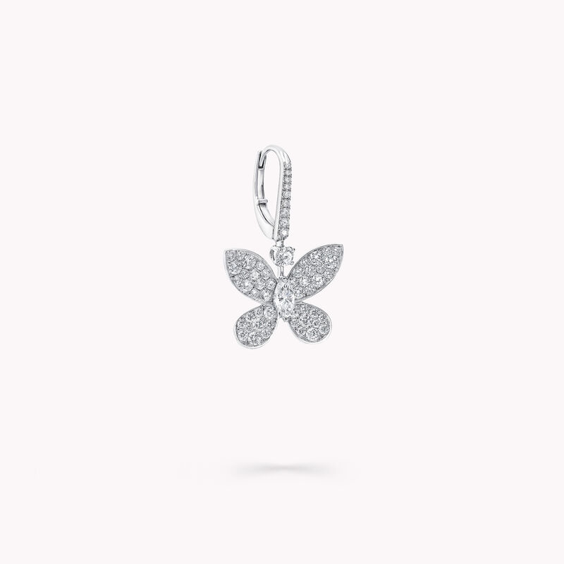 Pav&eacute; Butterfly Diamond Drop Earrings