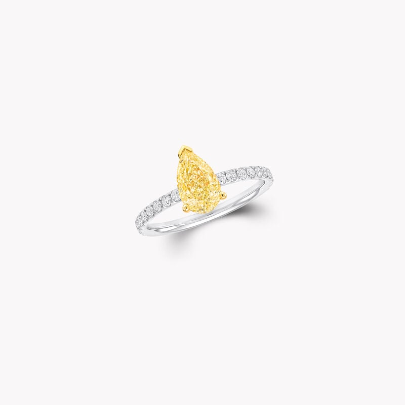 Foufou Pear Yellow Diamond Ring