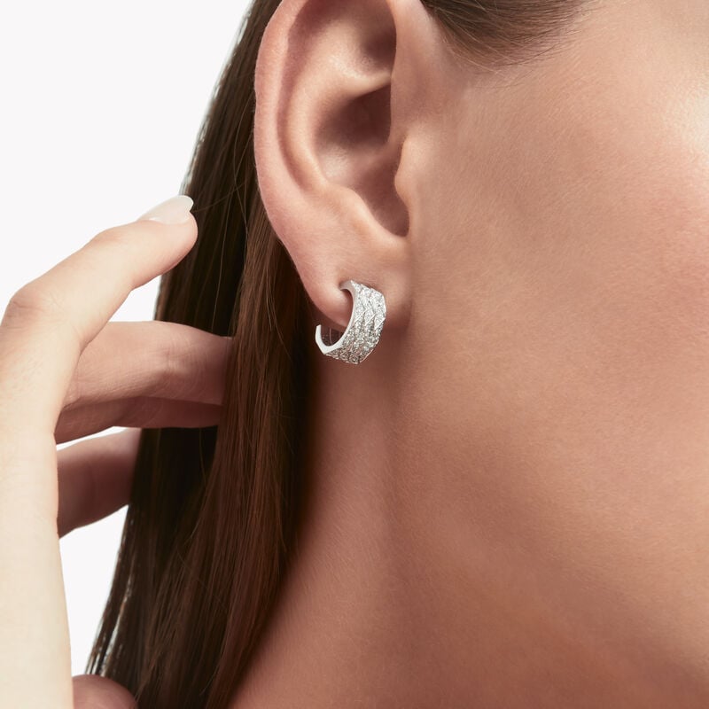 Laurence Graff Signature Pav&eacute; Diamond Hoop Earrings