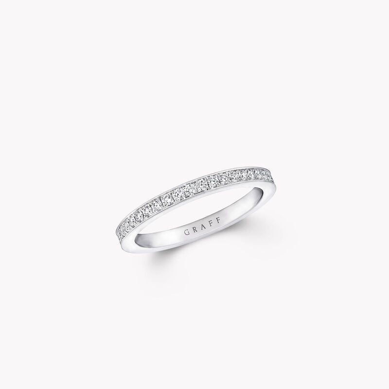 Thread Set Diamond Wedding Band