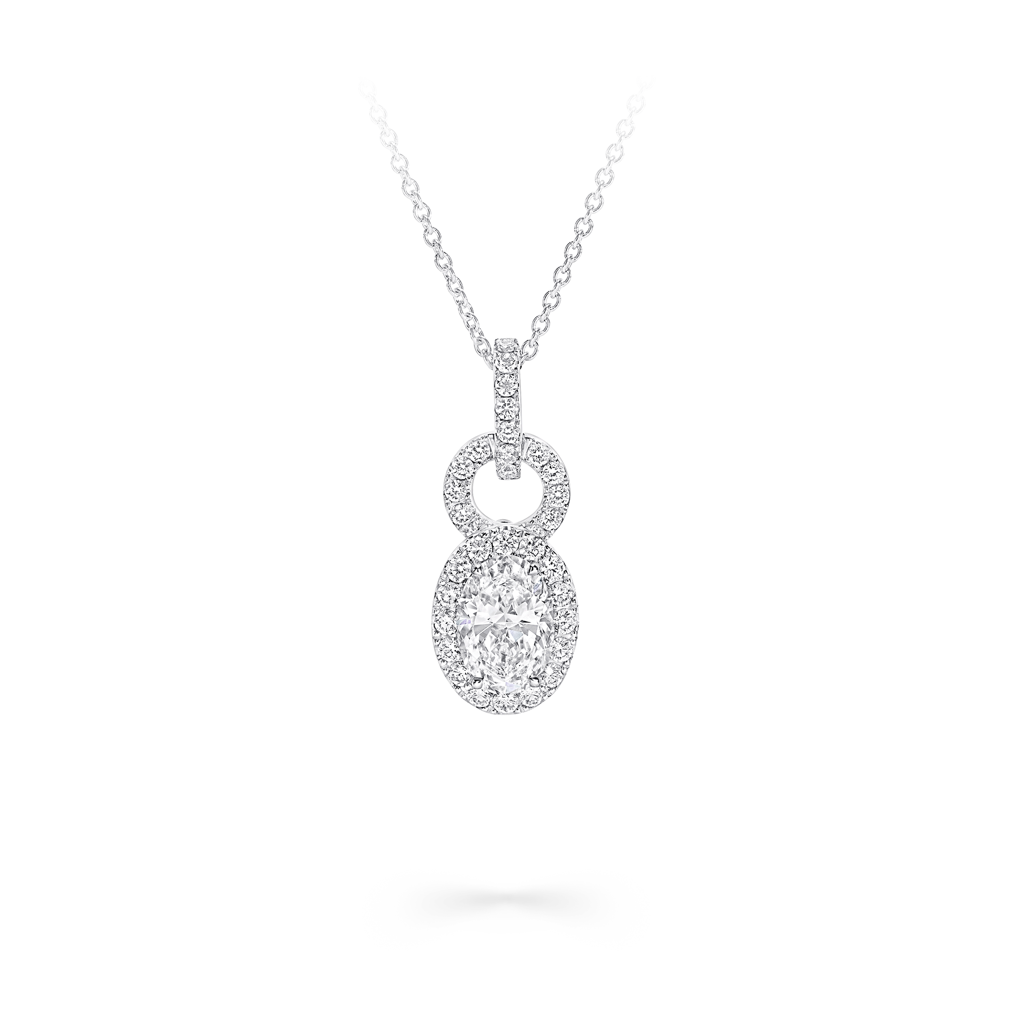 Icon 8 Oval Diamond Pendant
