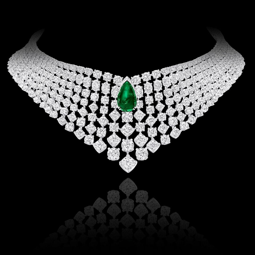 Image shows pair of Graff White Diamond High Jewellery earrings