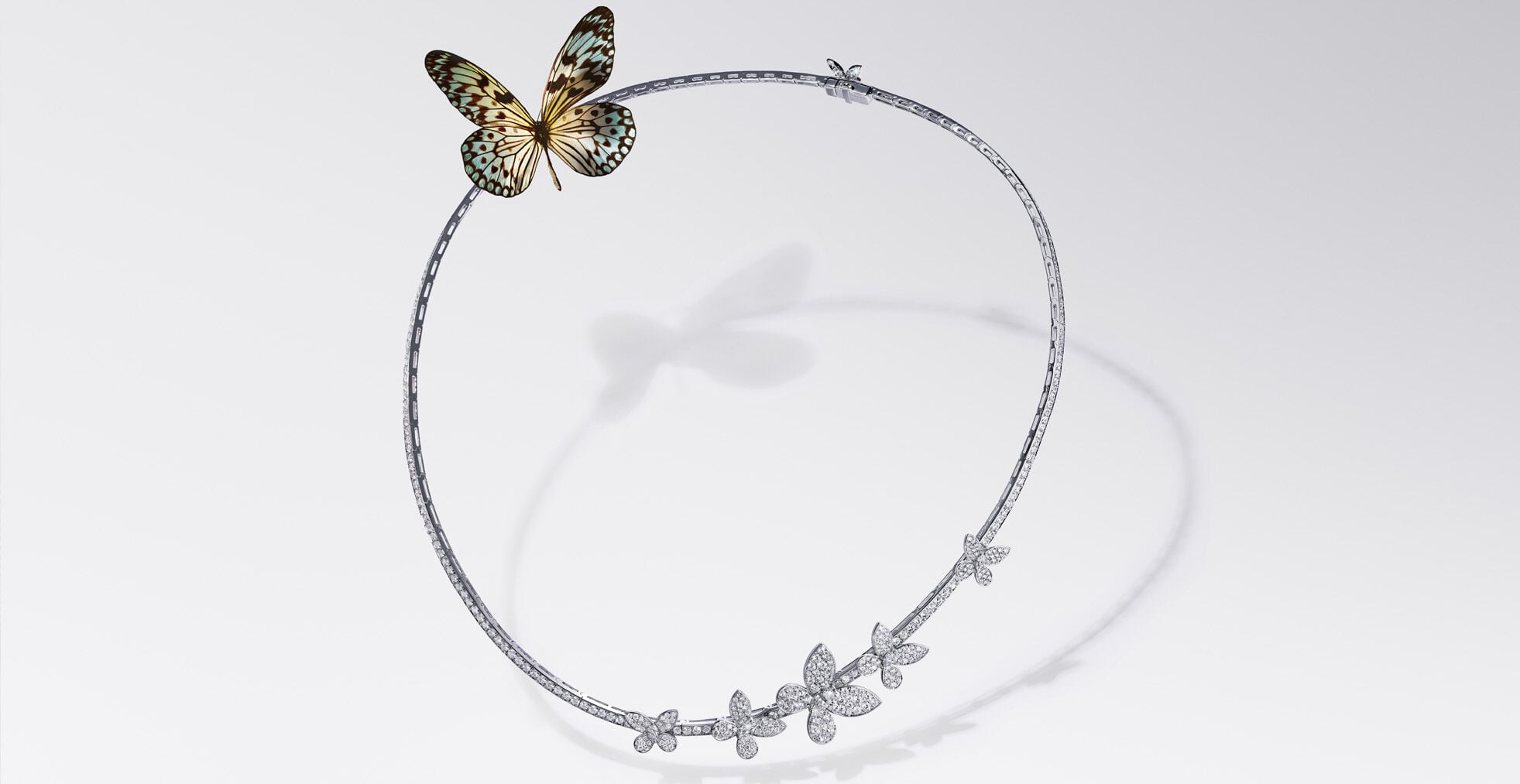 Image shows Graff Butterfly necklace