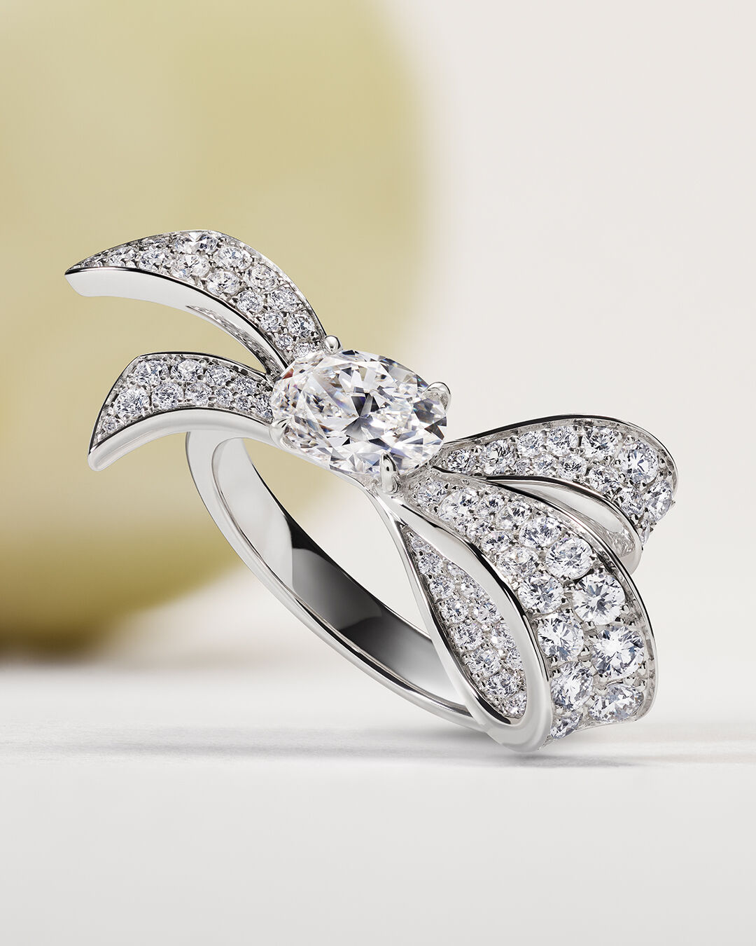 Image shows model wearing Laurence Graff Signature rings and bangles