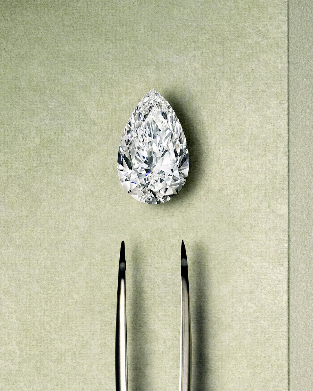 Image shows loose Graff Pear Shape and Oval Cut diamond