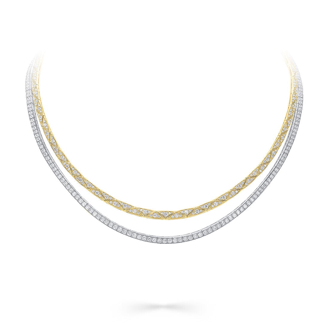 Laurence Graff Signature Faceted Double-Strand Chain Necklace