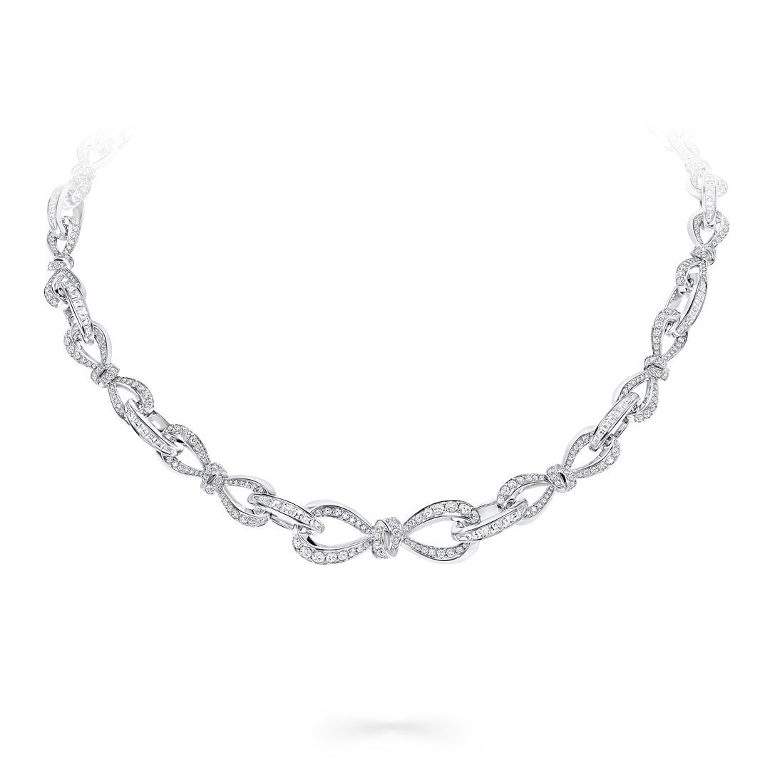 Tilda's Bow Diamond Link Necklace