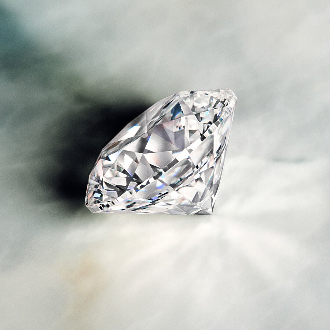 A guide to Diamond Colour - image shows loose Graff diamond