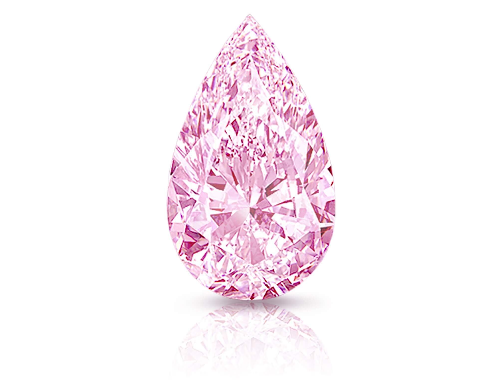 The pear shape pink diamond 'Empress Rose' by Graff