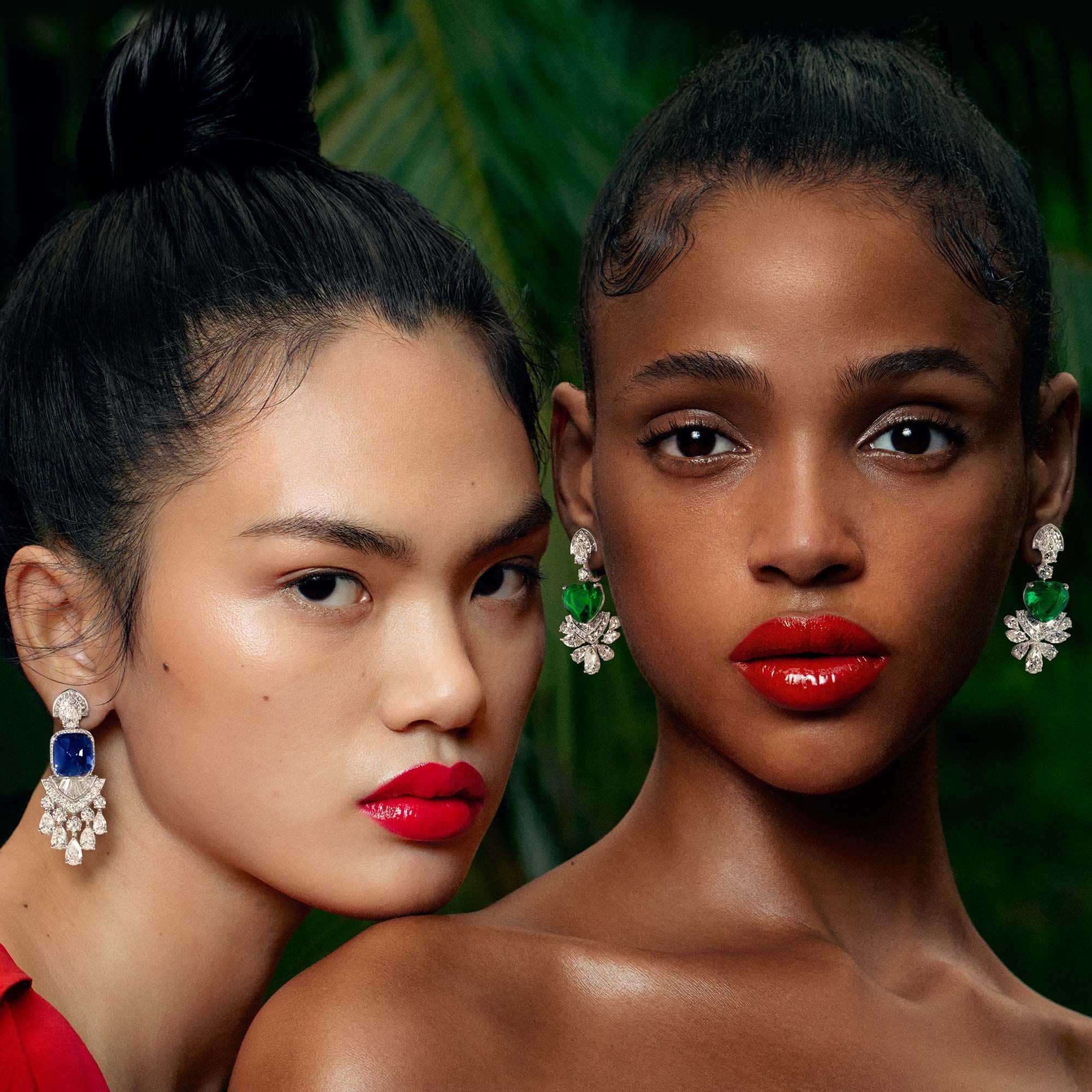 Model wears yellow and white diamond high jewellery