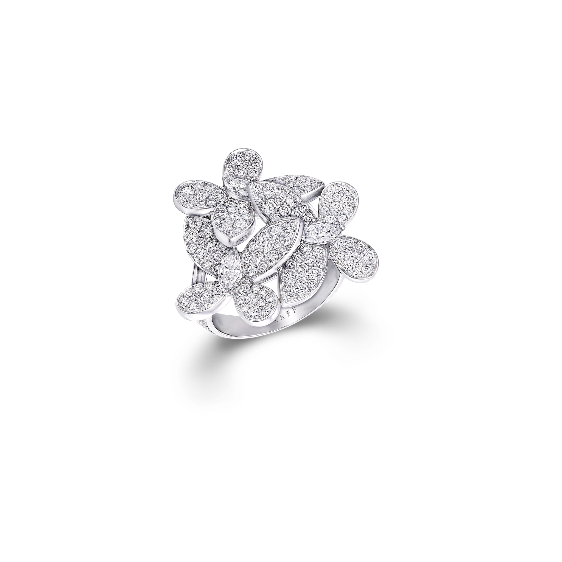 Triple Pav&eacute; Butterfly Diamond Small Ring