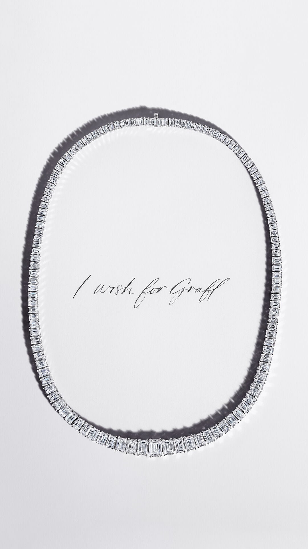 Image shows Graff Emerald Cut Diamond Necklace