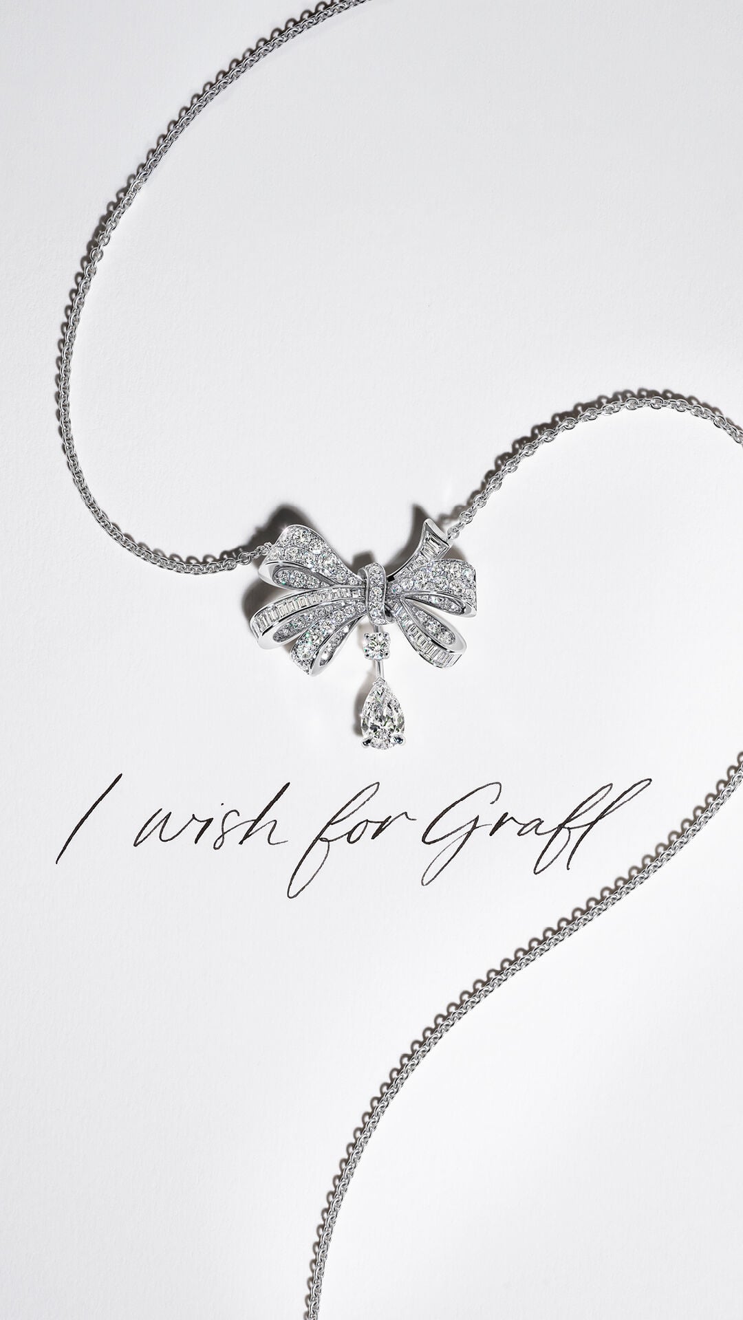 Image shows Graff Tilda's Bow necklace