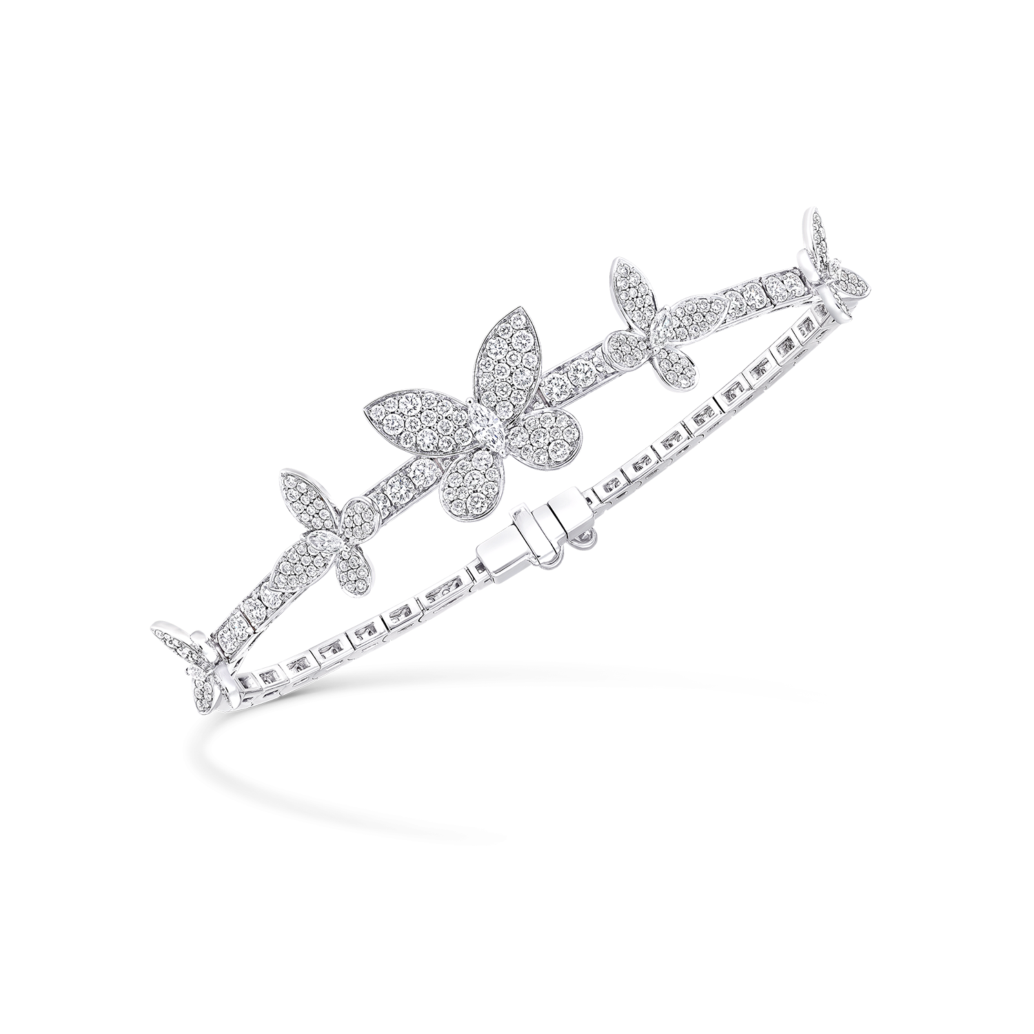 Pav&eacute; Butterfly Diamond Bracelet
