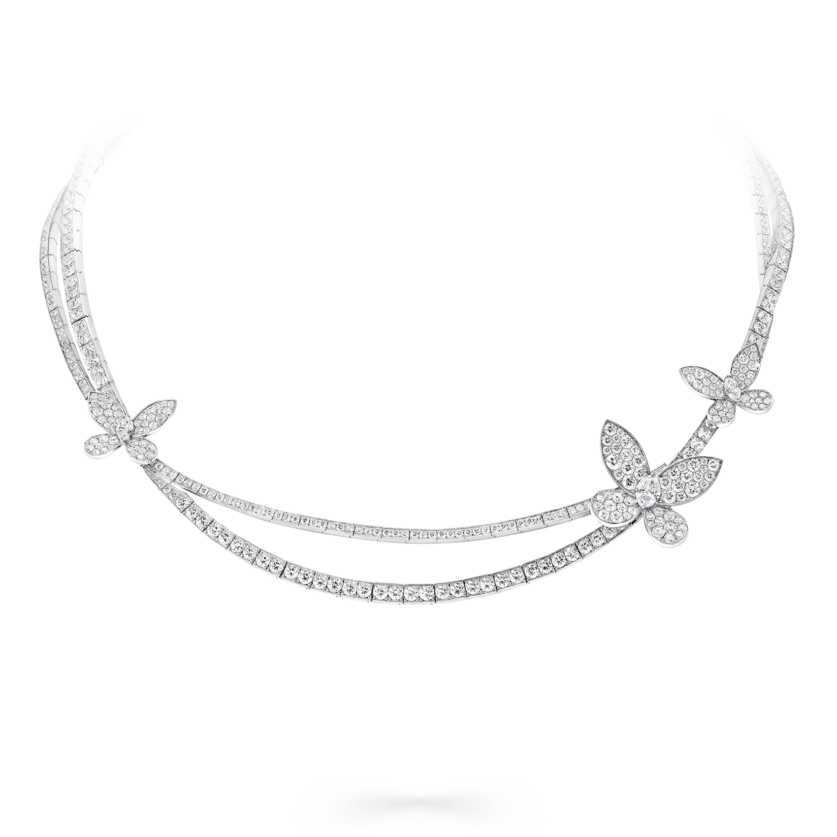 Pav&eacute; Butterfly Diamond Necklace