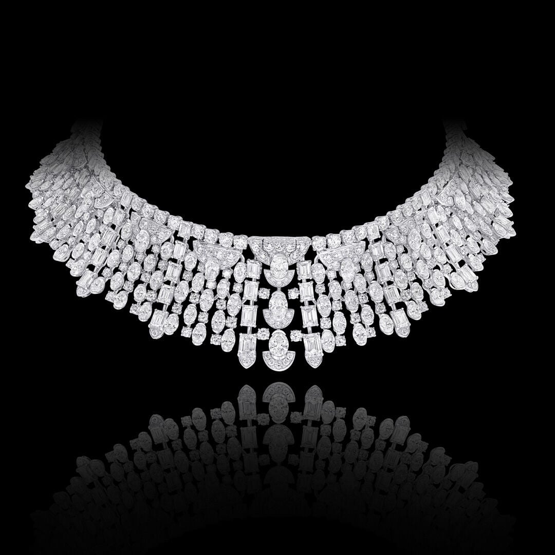 Image shows pair of Graff White Diamond High Jewellery earrings