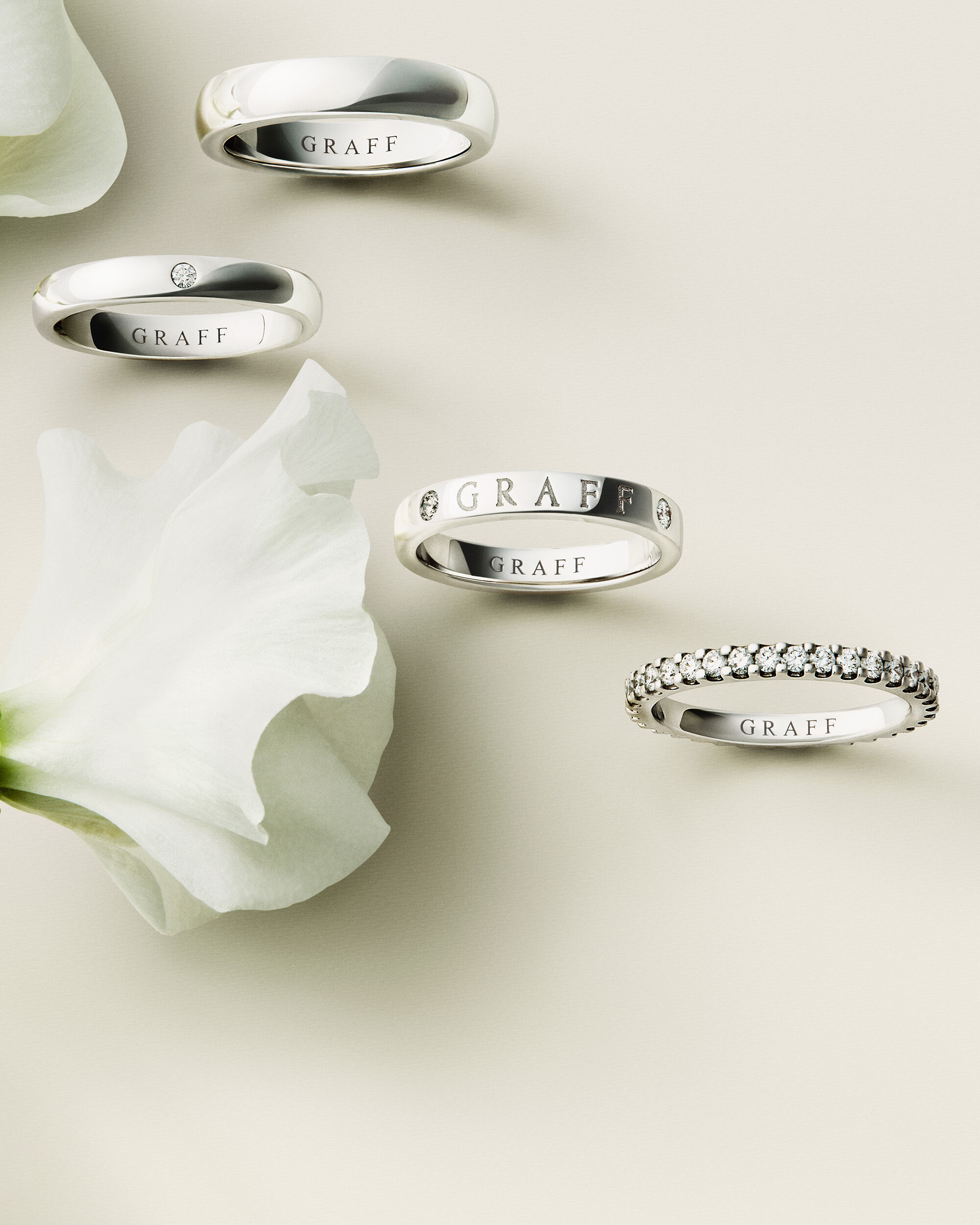 image shows Graff wedding bands