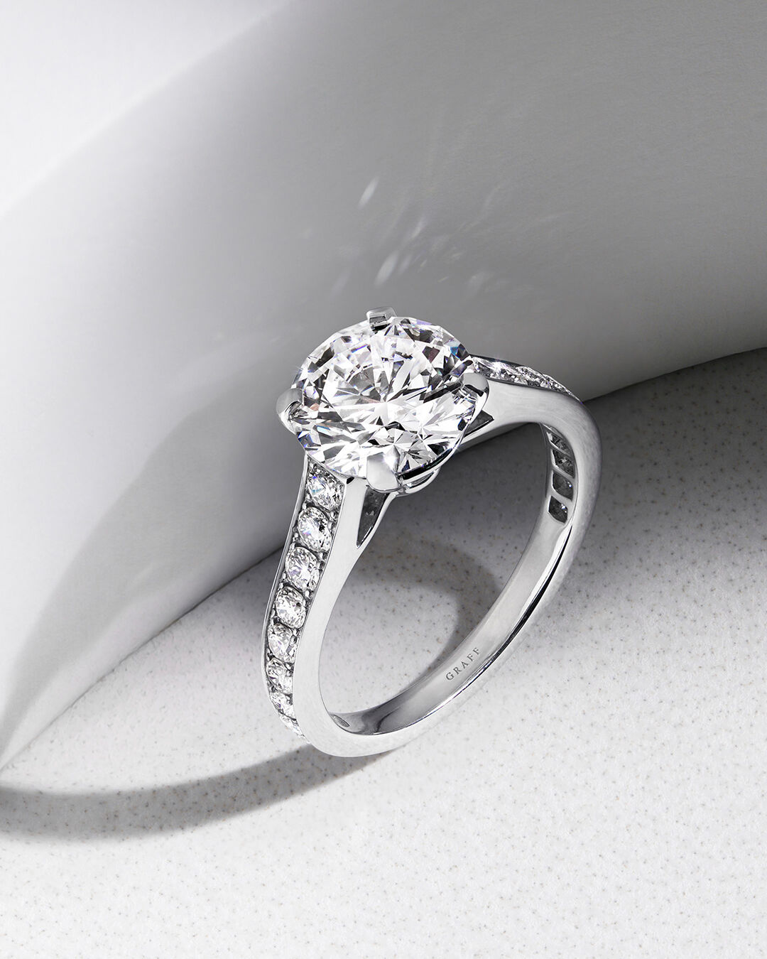 Image shows Graff Flame Setting Engagement Ring