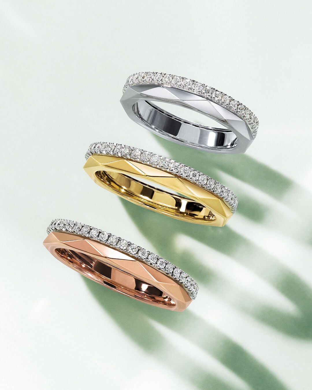 Image shows Laurence Graff Signature diamond layered rings
