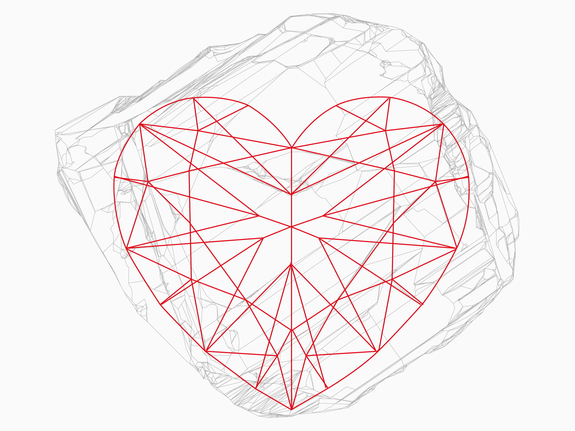 Graff Infinity Diamond mapped in rough diamond