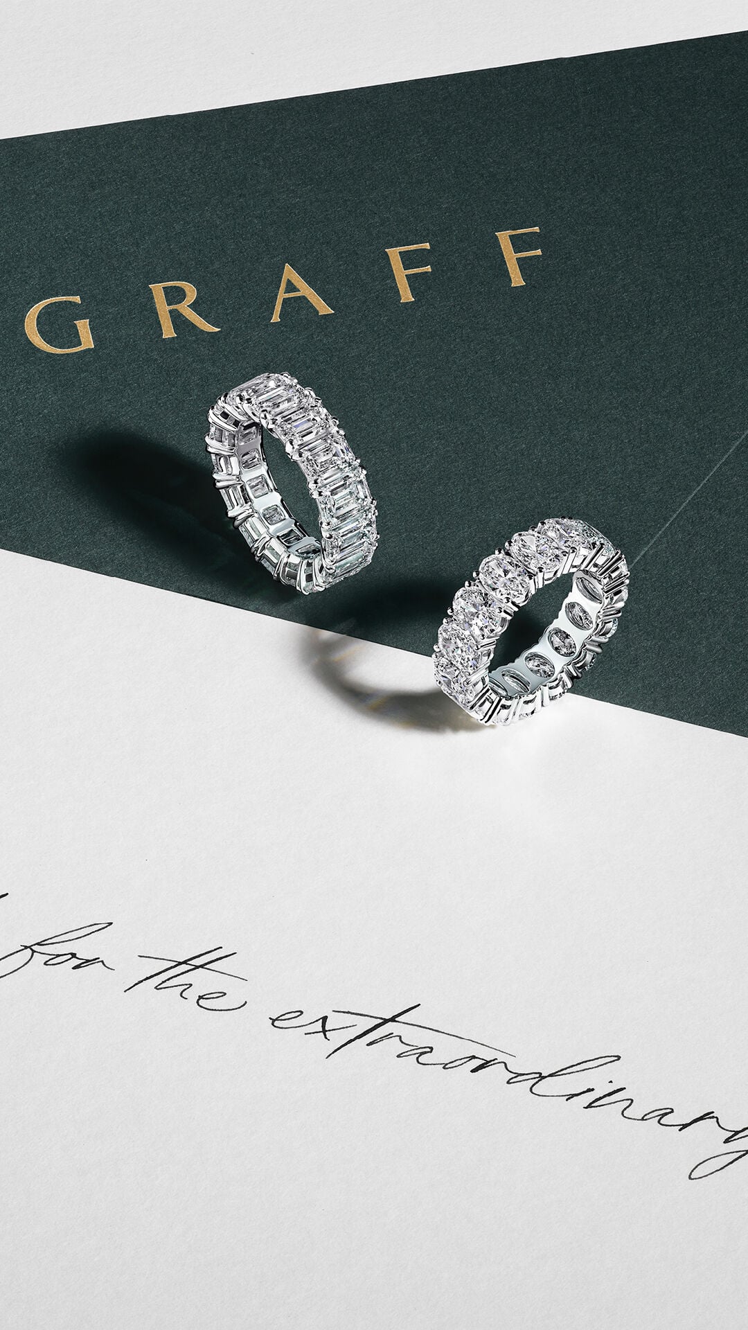 Image shows diamond eternity bands