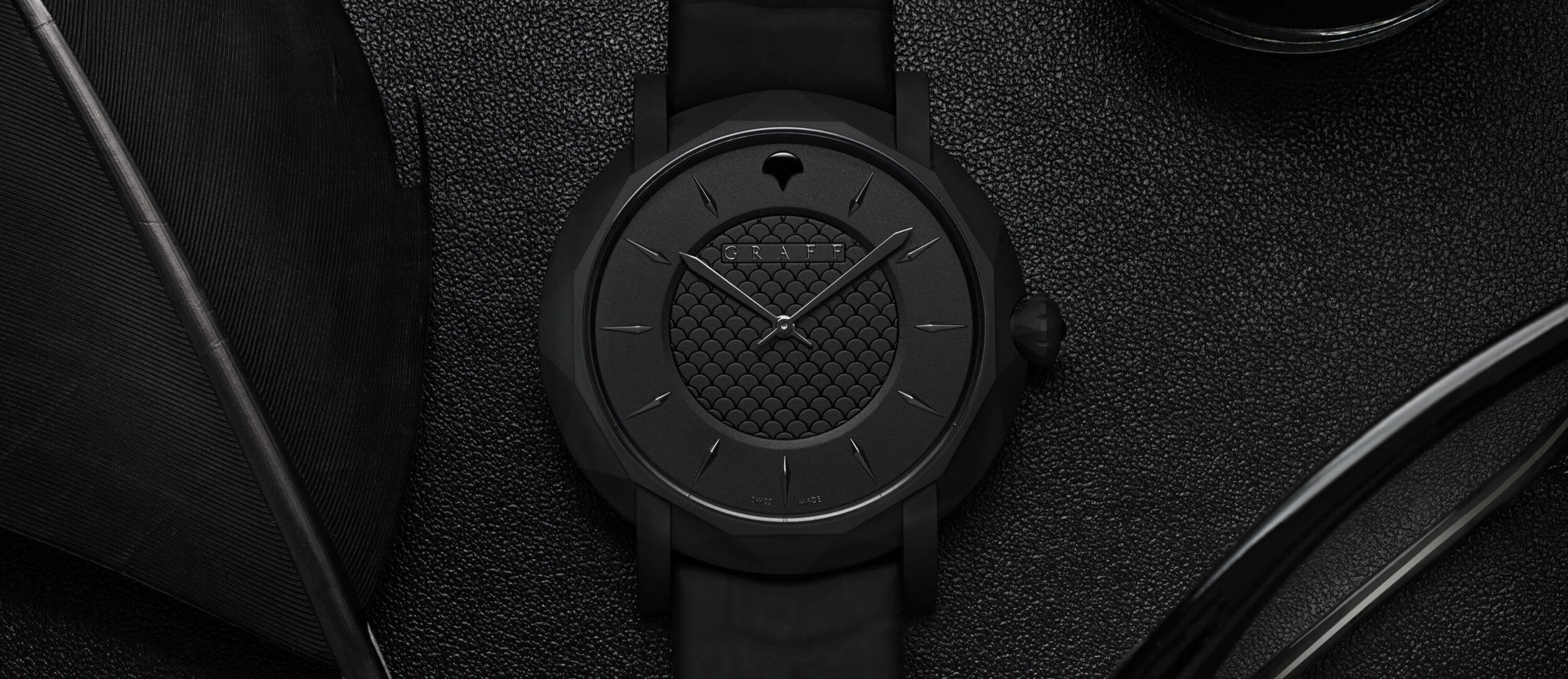 Graff Slim Eclipse 43mm Watch BLACK DIAL, TITANIUM DLC.