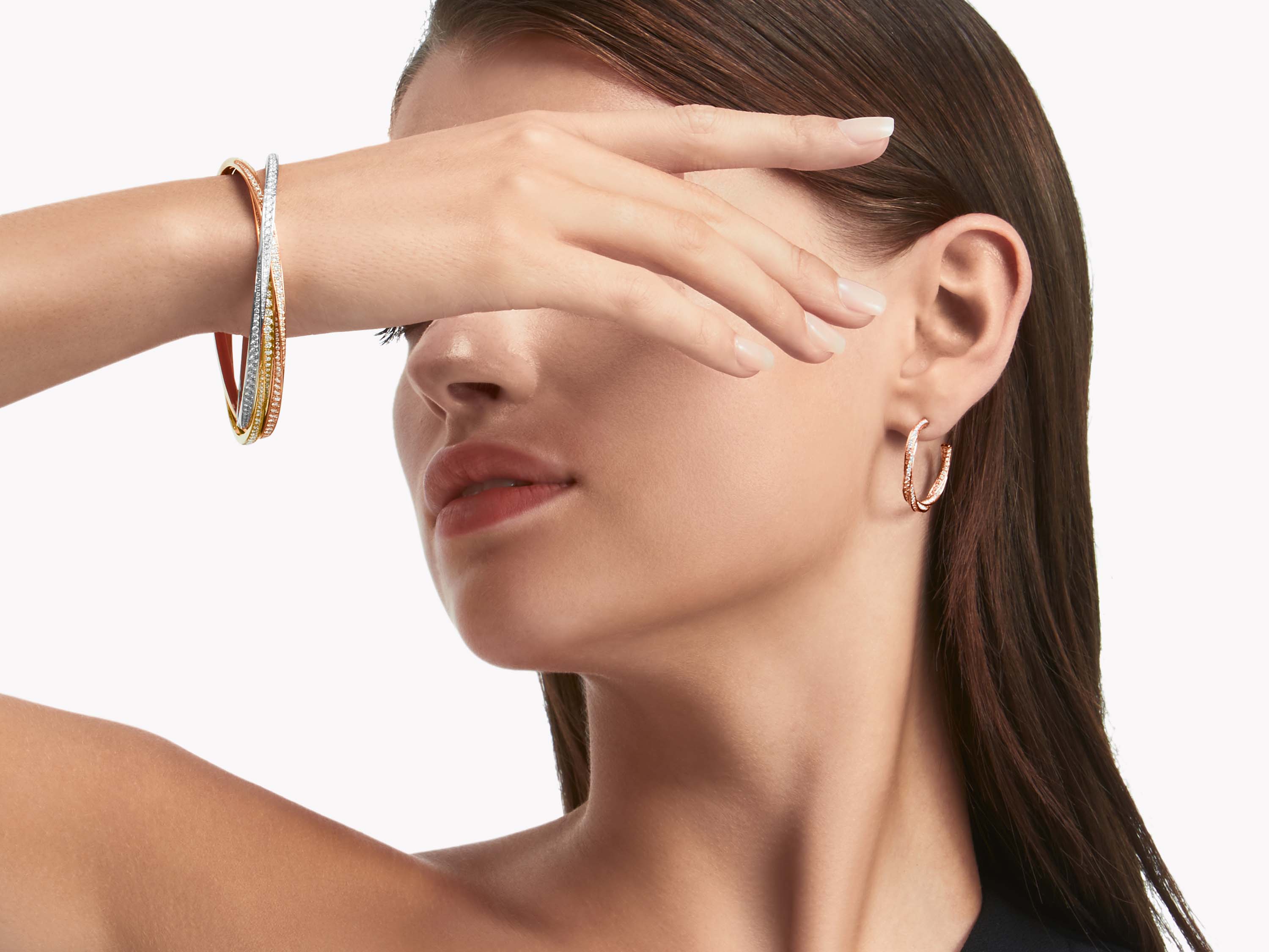 Triple spiral earring sale
