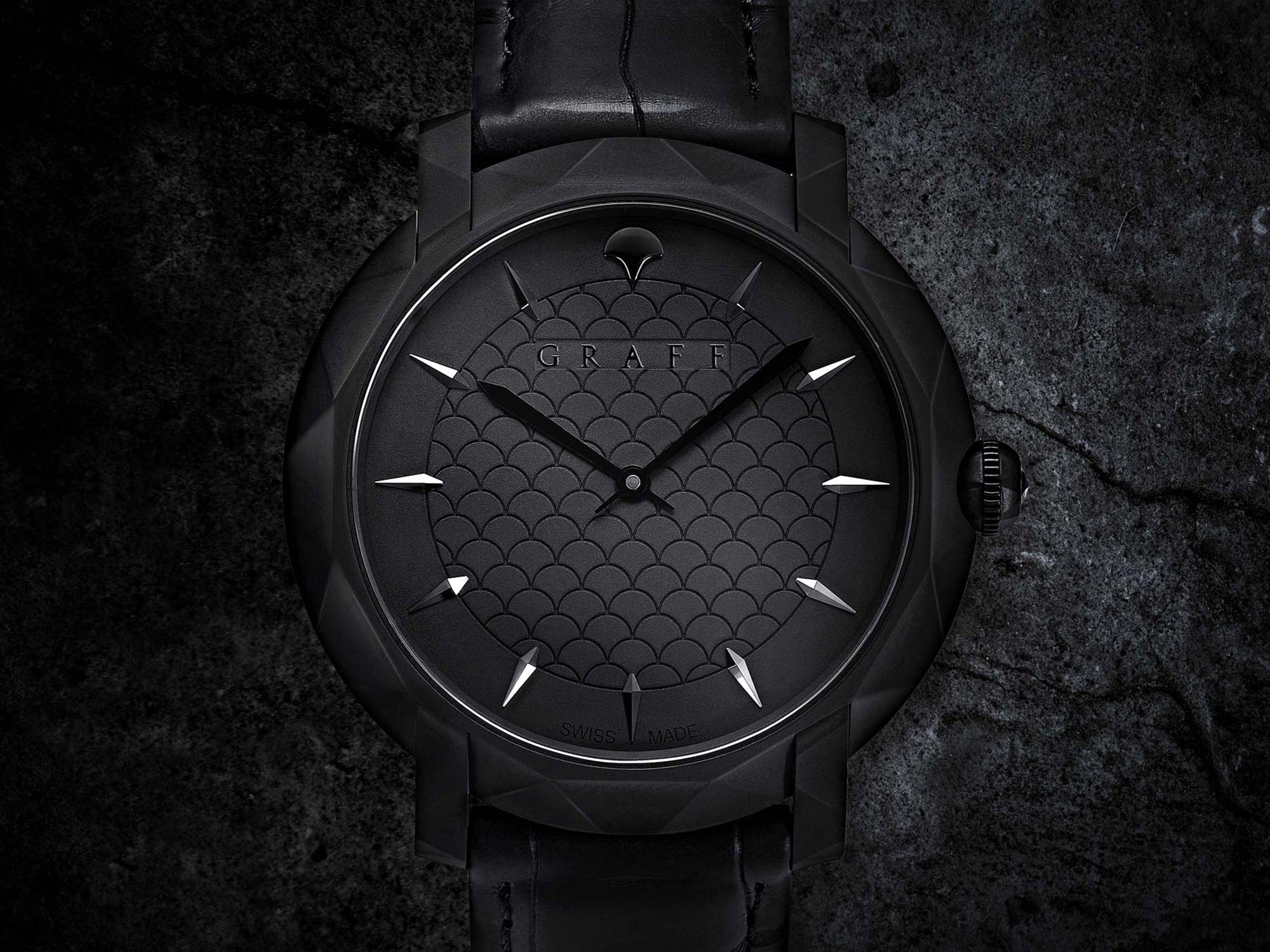 Graff Slim Eclipse 43mm Watch BLACK DIAL, TITANIUM DLC